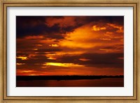 Framed Sunset over Chobe River, Chobe Safari Lodge, Kasane, Botswana, Africa