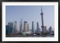 Framed View from The Bund of the modern Pudong area, Shanghai, China