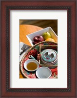 Framed Traditional Chinese teapot and cup, Hong Kong, China