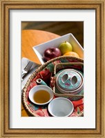 Framed Traditional Chinese teapot and cup, Hong Kong, China