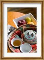 Framed Traditional Chinese teapot and cup, Hong Kong, China