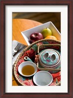 Framed Traditional Chinese teapot and cup, Hong Kong, China