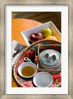 Framed Traditional Chinese teapot and cup, Hong Kong, China