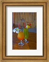 Framed Tropical cocktails, Fregate Resort island, Seychelles