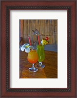 Framed Tropical cocktails, Fregate Resort island, Seychelles
