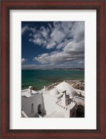 Framed Tunisia, Cap Bon, Gulf of Hammamet from the Kasbah