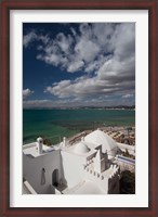 Framed Tunisia, Cap Bon, Gulf of Hammamet from the Kasbah