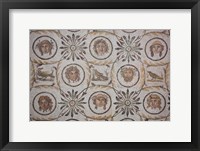 Framed Tunisia, El Jem, El Jem Museum, Roman-era mosaic