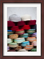 Framed Tunisia, Grand Souq des Chechias, Market, Fez hats