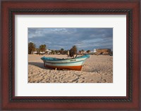 Framed Tunisia, Hammamet, Kasbah Fort, Fishing boats