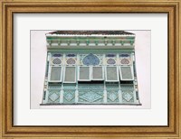 Framed Tunisia, Mahdia, window, moorish architecture