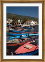 Framed Tunisia, Northern Tunisia, Ghar el-Melh, fishing boat