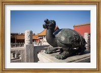 Framed Turtle statue, Chinese symbol, Forbidden City, Beijing