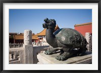 Framed Turtle statue, Chinese symbol, Forbidden City, Beijing