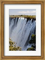 Framed Victoria Waterfalls, Zambesi River, Zambia.