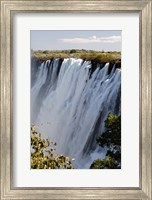Framed Victoria Waterfalls, Zambesi River, Zambia.