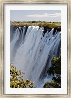 Framed Victoria Waterfalls, Zambesi River, Zambia.