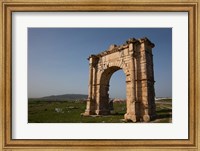 Framed Tunisia, Dougga, Roman-era arch on Route P5