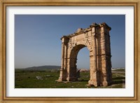 Framed Tunisia, Dougga, Roman-era arch on Route P5