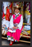 Framed Withtibetan Traditional Clothing Display, Yunnan Province, China