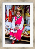 Framed Withtibetan Traditional Clothing Display, Yunnan Province, China