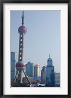 Framed View of the modern Pudong area, Shanghai, China