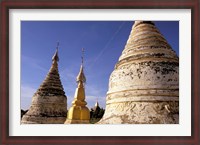 Framed Whitewashed Stupas, Bagan, Myanmar