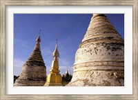 Framed Whitewashed Stupas, Bagan, Myanmar