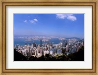 Framed View of City from Victoria Peak, Hong Kong, China