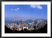 Framed View of City from Victoria Peak, Hong Kong, China