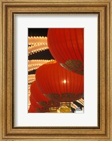 Framed Traditional Red Lanterns, China