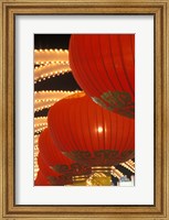 Framed Traditional Red Lanterns, China
