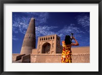 Framed Uighur Girl Carrying Jar, Turpan, Xinjiang Province, Silk Road, China