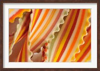 Framed USA. Close-up of dried rainbow pasta noodles