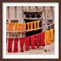 Framed Wool drying textile, Ghazni, Afghanistan