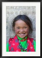 Framed Young Tibetan Girl, Sakya Monastery, Tibet, China