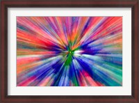 Framed Zoom Abstract of Pansy Flowers