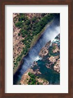 Framed Zimbabwe, Victoria Falls, border of Zambia/Zimbabwe