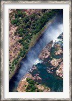 Framed Zimbabwe, Victoria Falls, border of Zambia/Zimbabwe