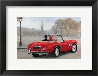 Framed Ride in Paris III Red Car