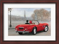 Framed Ride in Paris III Red Car