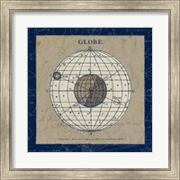 Framed Globe Blue