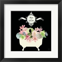 Framed Bain du Jardin I Black