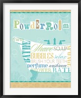 Framed Bathroom Words Tub I