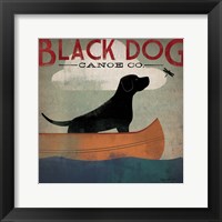 Framed Black Dog Canoe