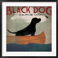 Framed Black Dog Canoe