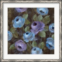 Framed Blue Damask II