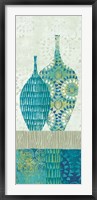 Blue Spice Stripe Panel I Framed Print