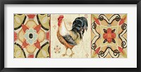 Framed Bohemian Rooster Panel I