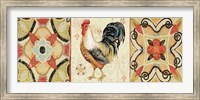 Framed Bohemian Rooster Panel I
